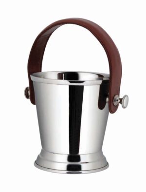 Club Mirror Steel 5Ltr Champagne Bucket with Leather Handle