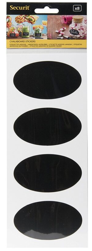 Oval Chalkboard Stickers Set of 8