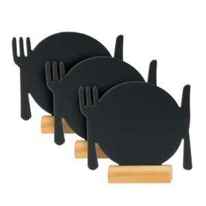 Silhouette Mini Plate Table Chalk Board Set of 3 with Chalk Marker