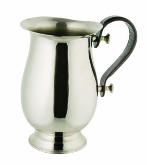 Club Mirror Steel Ritz 2Ltr Water Pitcher with Leather Handle