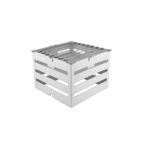 Crate White Finish 4in H Warm Riser with Grill