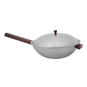 Wynwood Brushed Stainless Steel 4Ltr Wok with Insert & Wood Finished Accessories (Fits with RZ14502