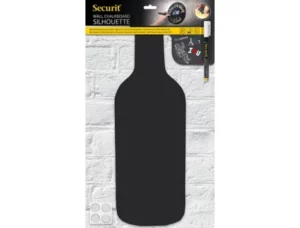 Silhouette Bottle Chalk Board with Chalk Marker and Wall Velcro Mounting Strips