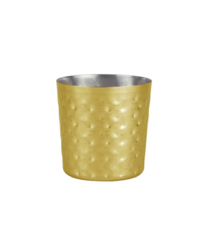 Vegas Hammered Vintage Gold Finish French Fry Cup