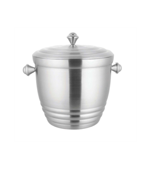 Wilcox Brushed Steel Insulated 3500 ml Round Ice Bucket with Lid