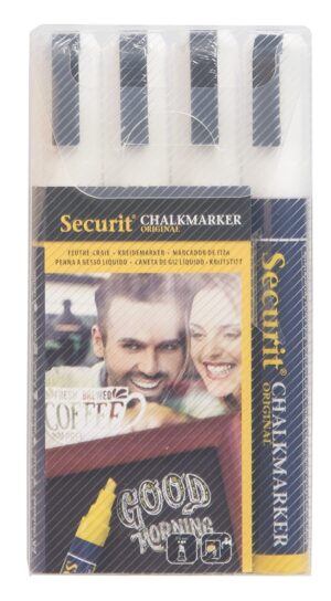 Wallet Coloured 2-6mm Nib Medium Chalk Marker-Set of 4