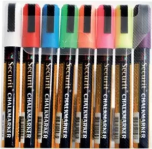Wallet Coloured 2-6mm Nib Medium Chalk Marker-Set of 8