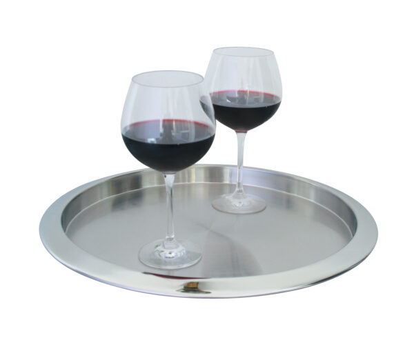 Jeeves Brushed Steel Round Bar Tray from SkyraPro