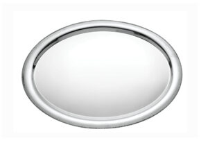 Bead Mirror Stainless Steel Oval Tray