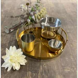 Snack Warmer Set Gold PVD Finish